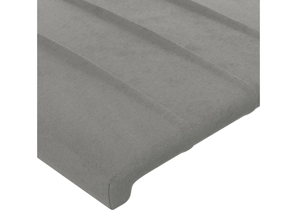 Tête de lit avec oreilles Gris clair 103x16x118/128 cm Velours