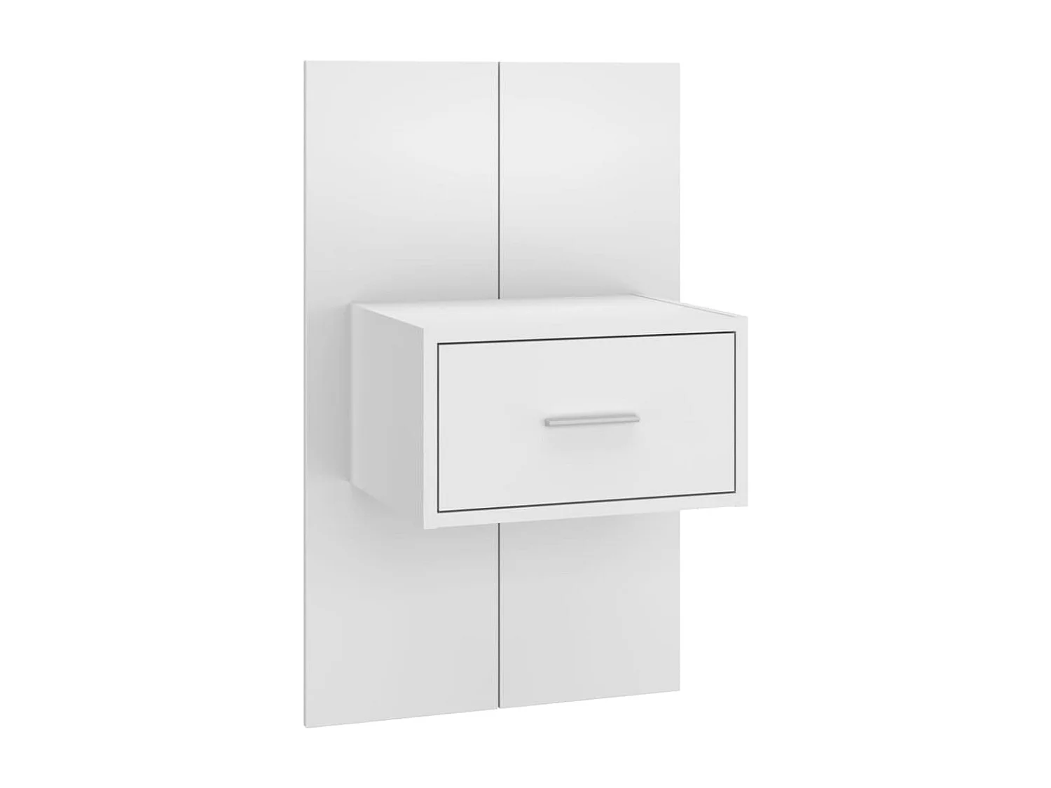 Cabeceira cama + armários madeira processada branco