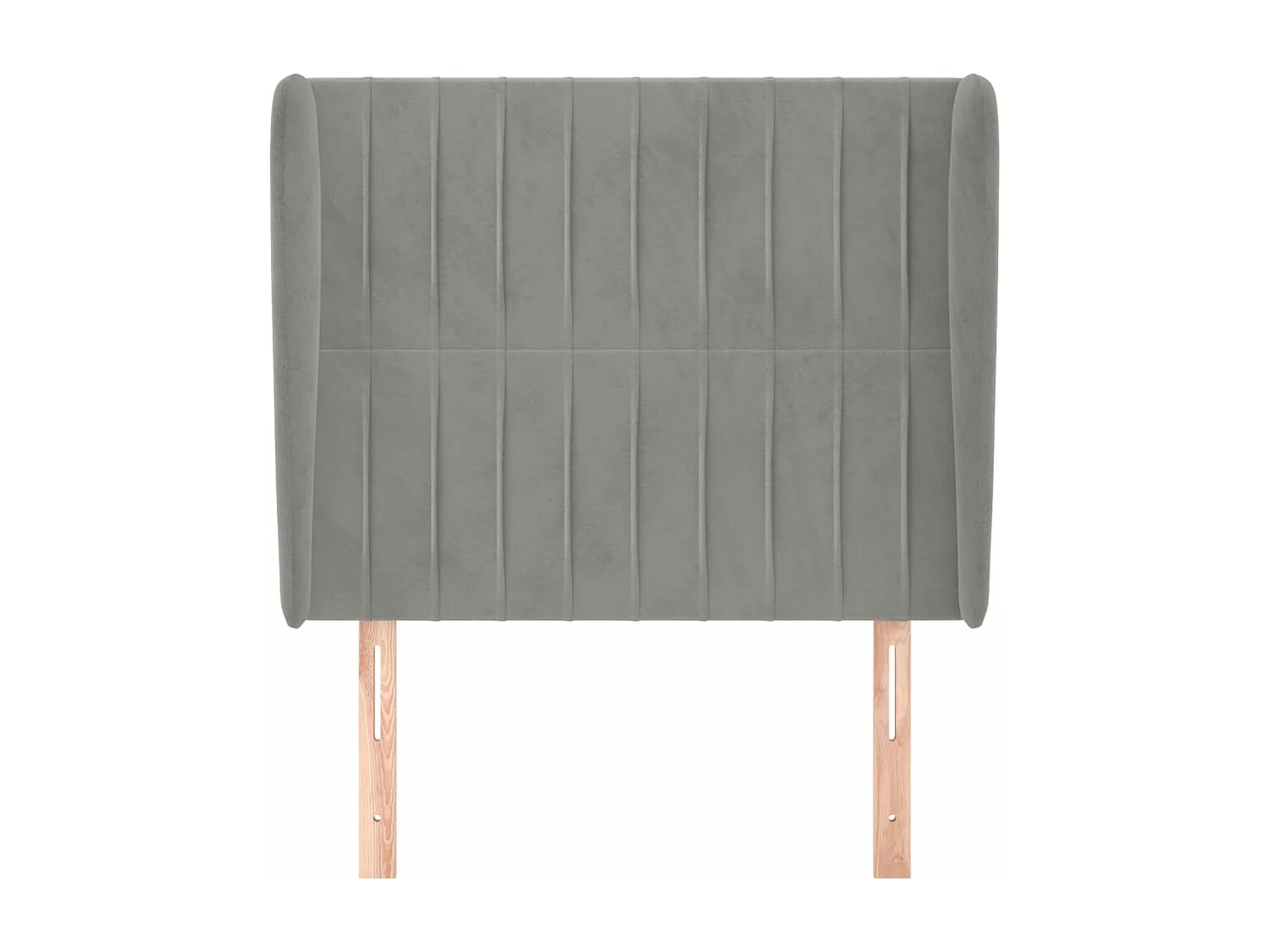 Hoofdbord met randen 103x23x118/128 cm fluweel lichtgrijs