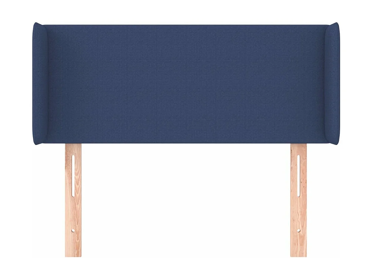 Cabecero de tela azul 103x16x78/88 cm