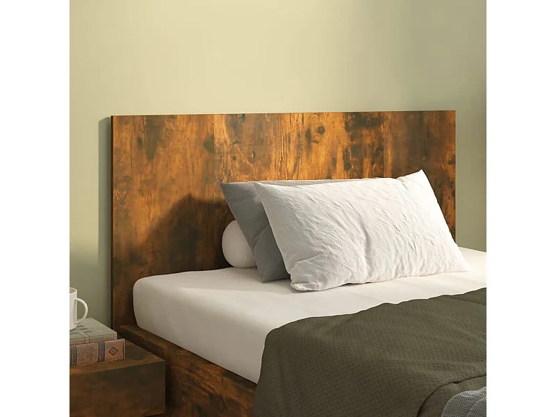 Cabecero cama madera contrachapada roble ahumado 120x1,5x80 cm