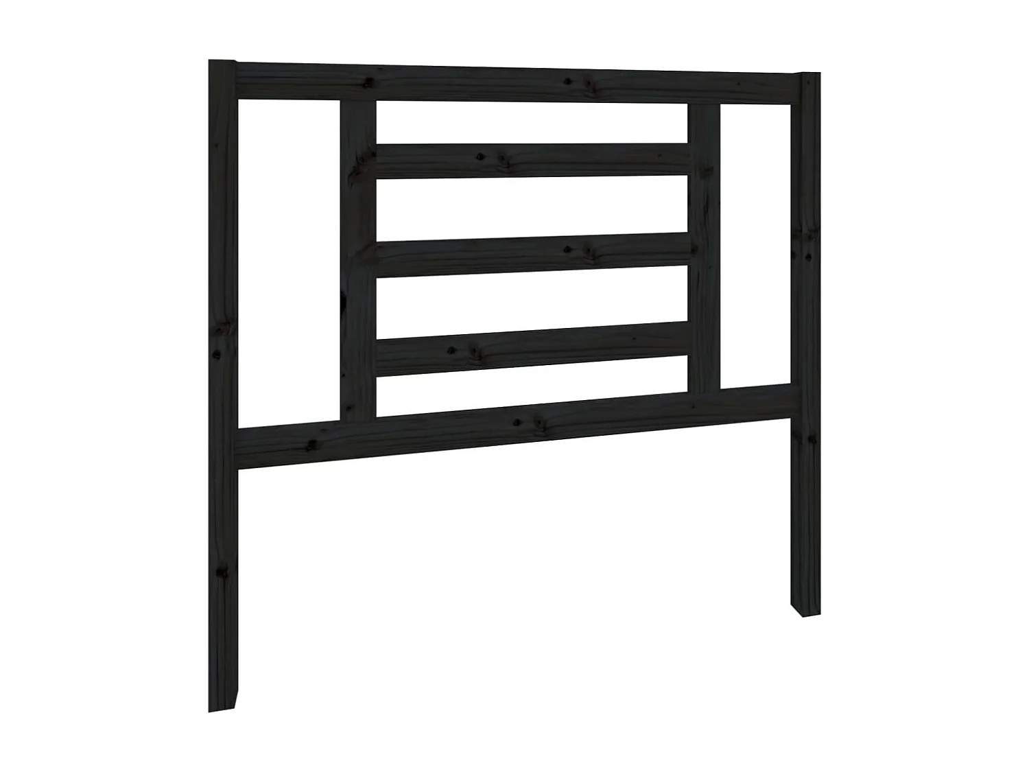 Tête de lit Noir 106x4x100 cm Bois massif de pin