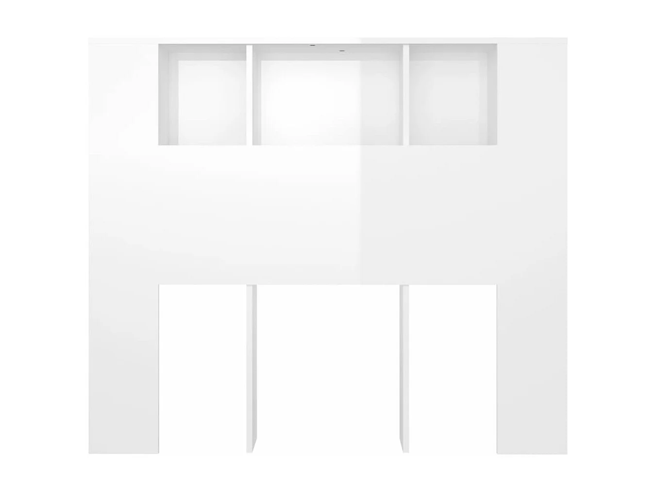 Armoire de tête de lit Blanc brillant 120x18,5x104,5 cm