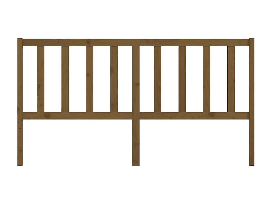Tête de lit Marron miel 206x4x100 cm Bois massif de pin