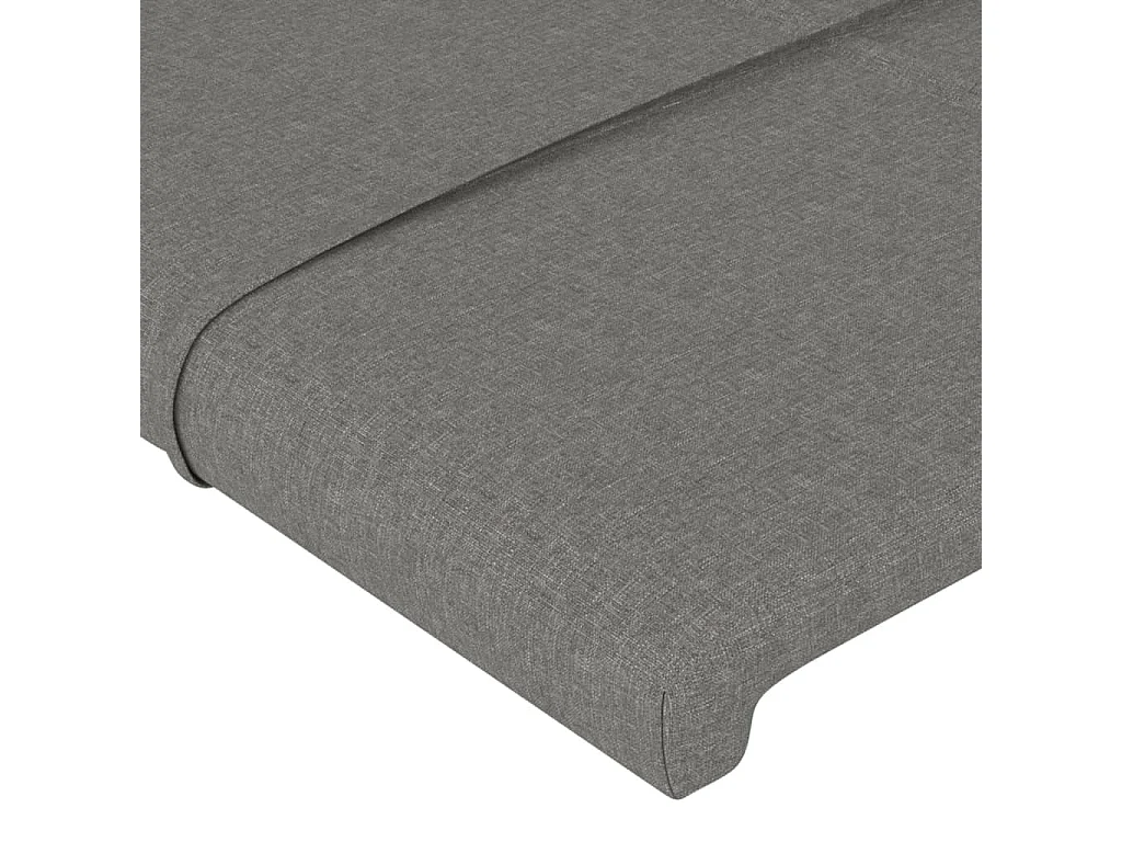 Tête de lit avec oreilles Gris foncé 147x23x78/88 cm Tissu