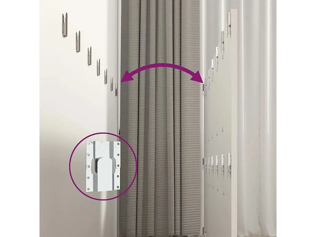 Tête de lit avec armoires Blanc Bois d'ingénierie