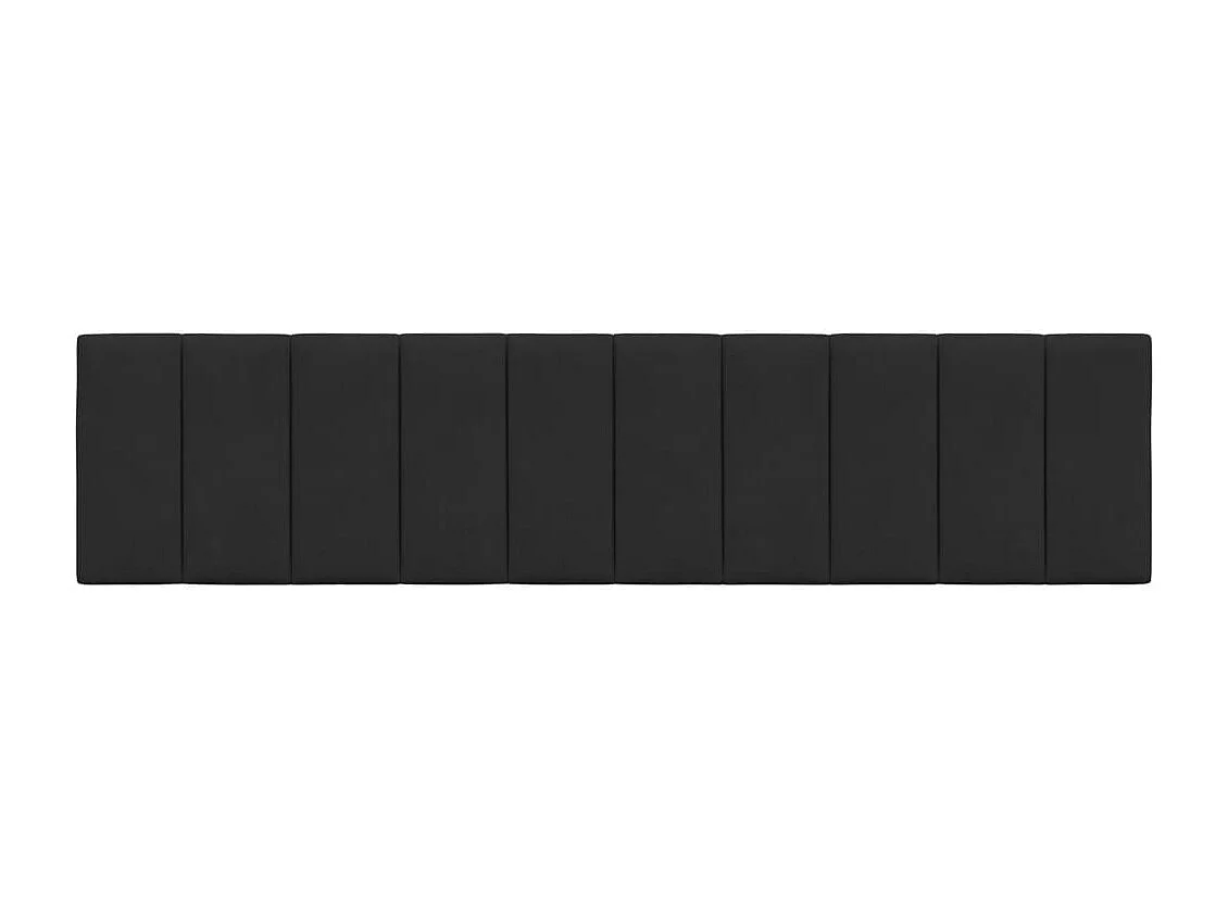 Tête de lit coussin noir 200 cm velours