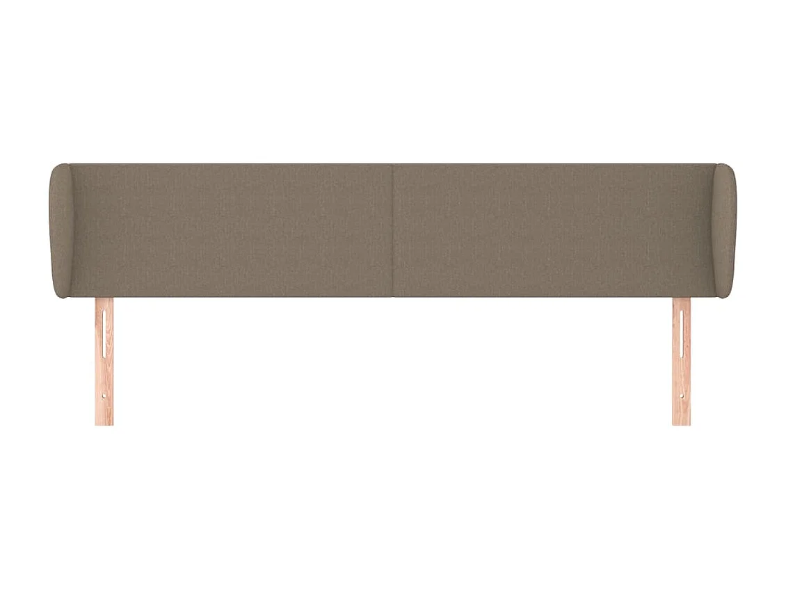 Tête de lit avec oreilles Taupe 183x23x78/88 cm Tissu