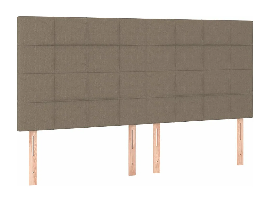 Tête de lit 4 pièces Taupe 100x5x78/88 cm Tissu