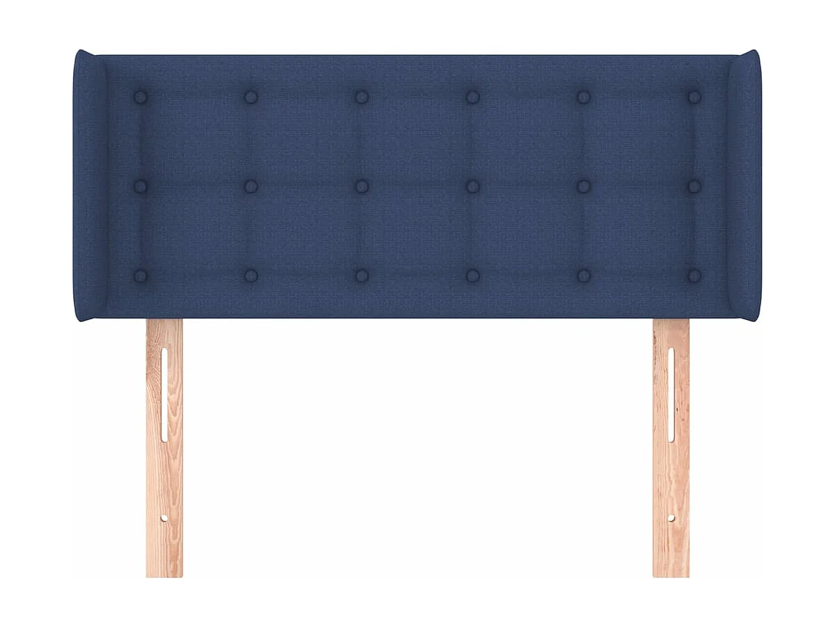 Cabecero de tela azul 83x16x78/88 cm
