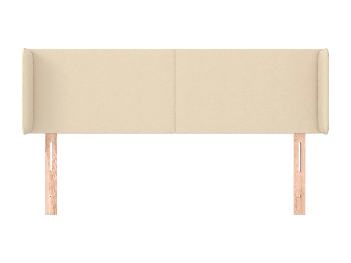 Tête de lit avec oreilles Crème 147x16x78/88 cm Tissu