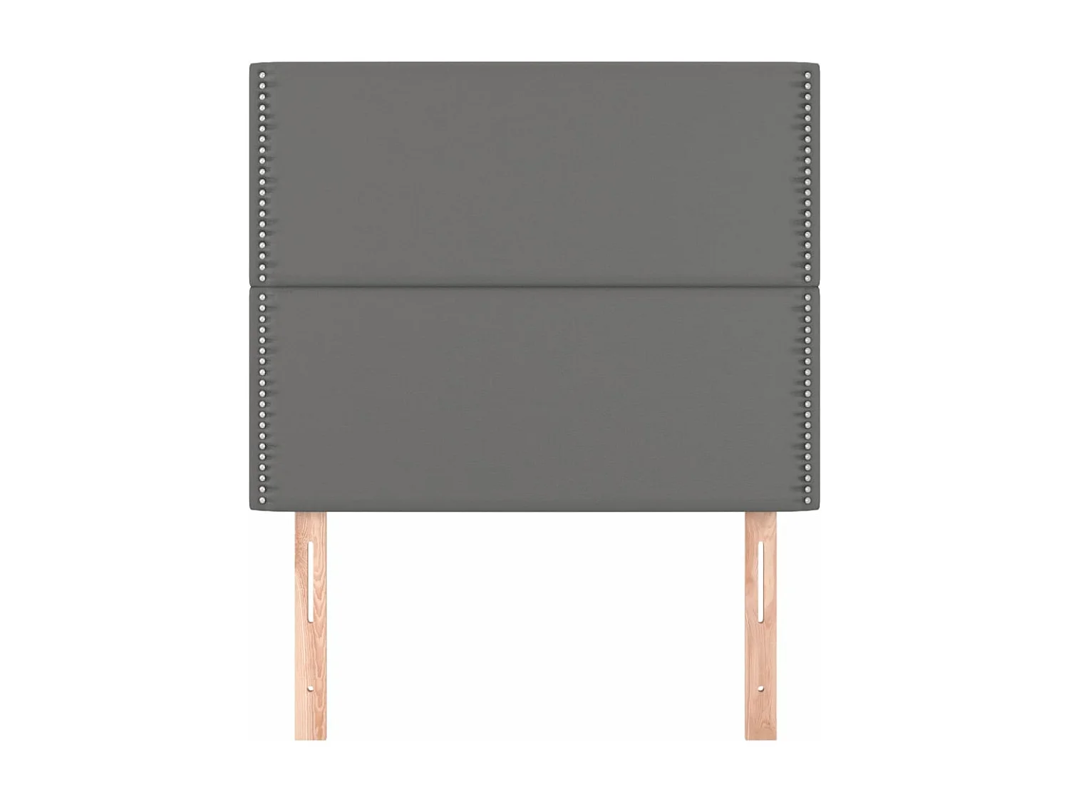 Cabeceros 2 unidades de cuero sintético gris 90x5x78/88cm