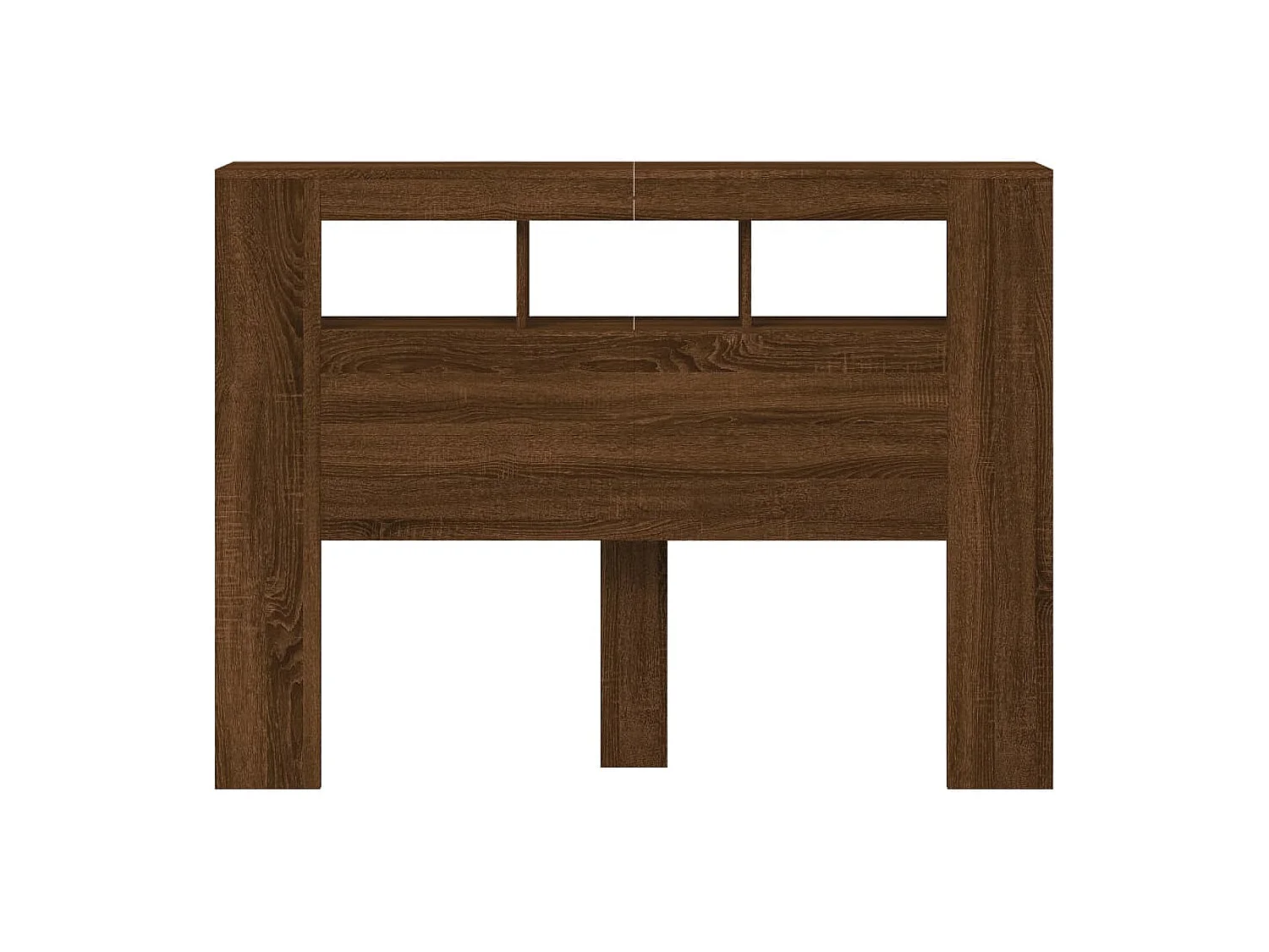 Hoofdeinde met LED 140x18,5x103,5 cm bewerkt hout bruineiken