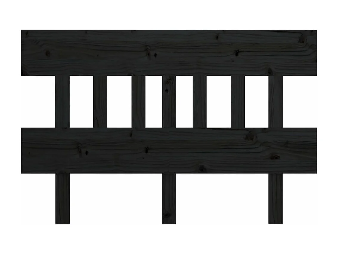 Cabeceira de cama 163,5x3x81 cm pinho maciço preto