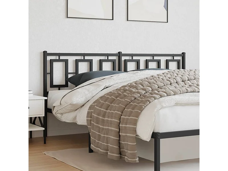 Cabeceira de cama 180 cm metal preto