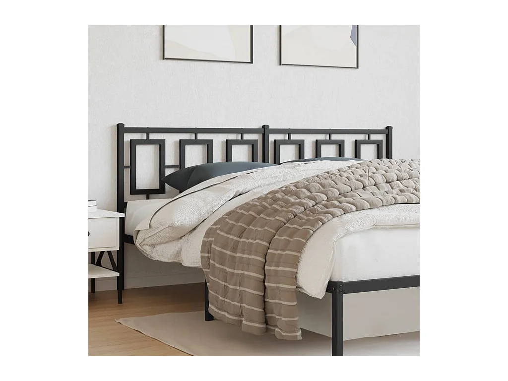 Tête de lit métal noir 180 cm
