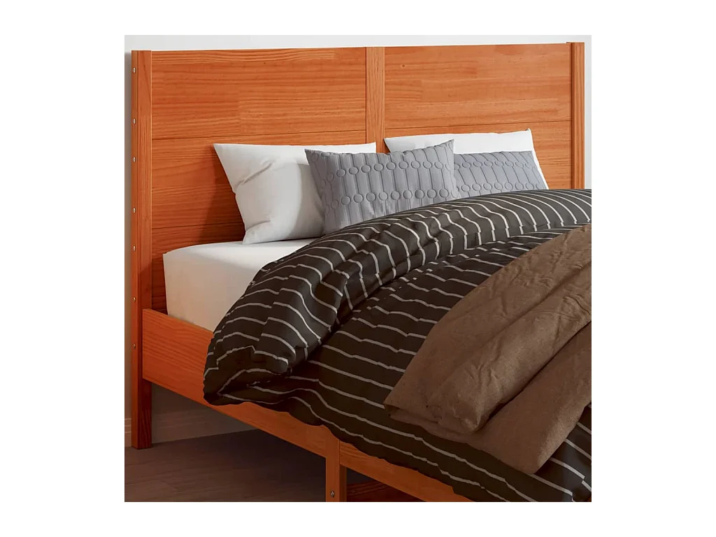Tête de lit cire marron 150 cm bois massif de pin