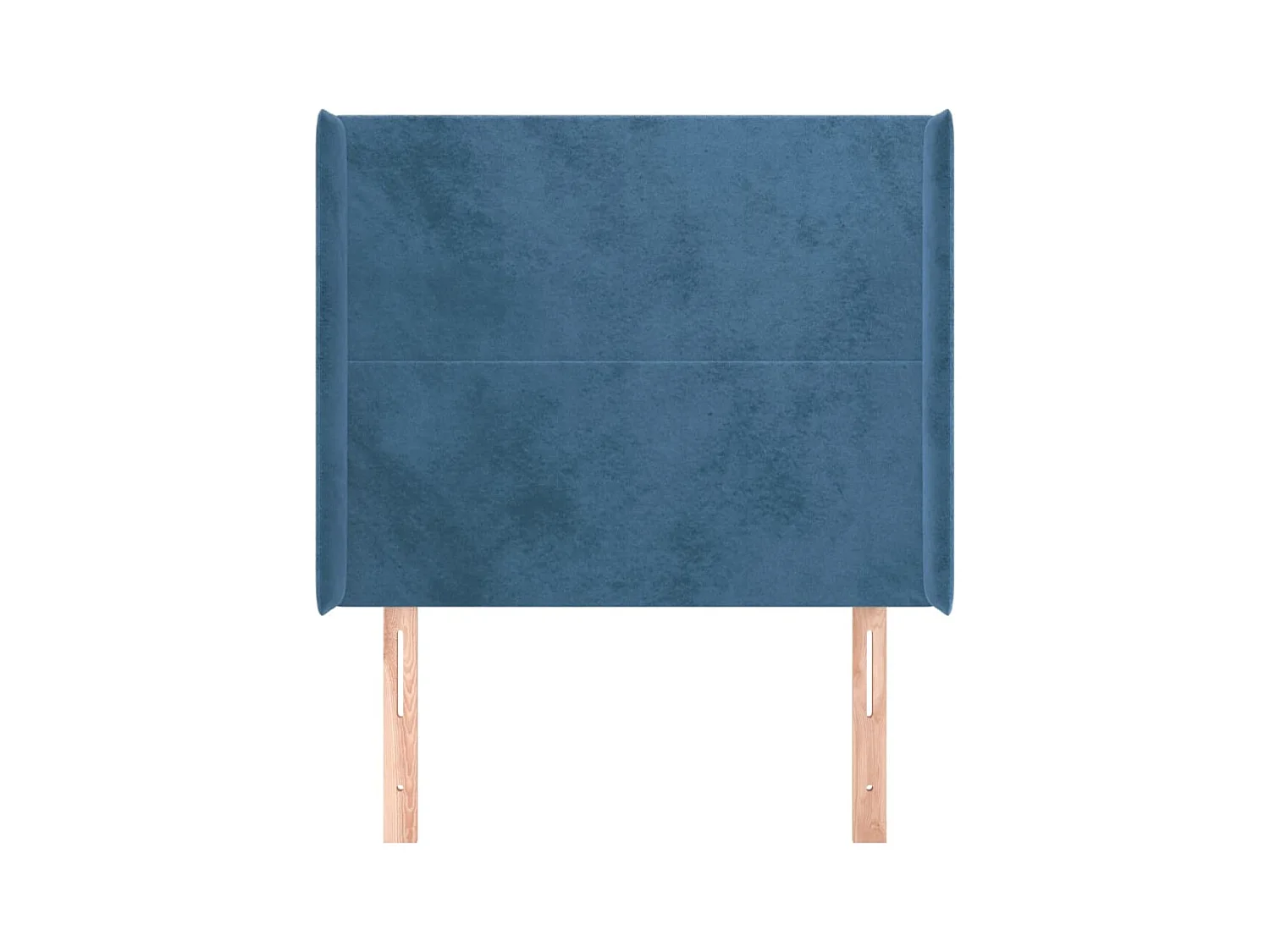 Tête de lit avec oreilles Bleu foncé 83x16x118/128 cm Velours