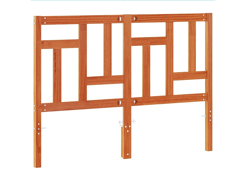 Tête de lit cire marron 135 cm bois massif de pin