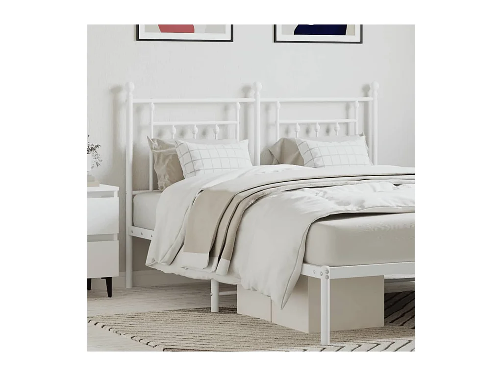 Tête de lit métal blanc 150 cm