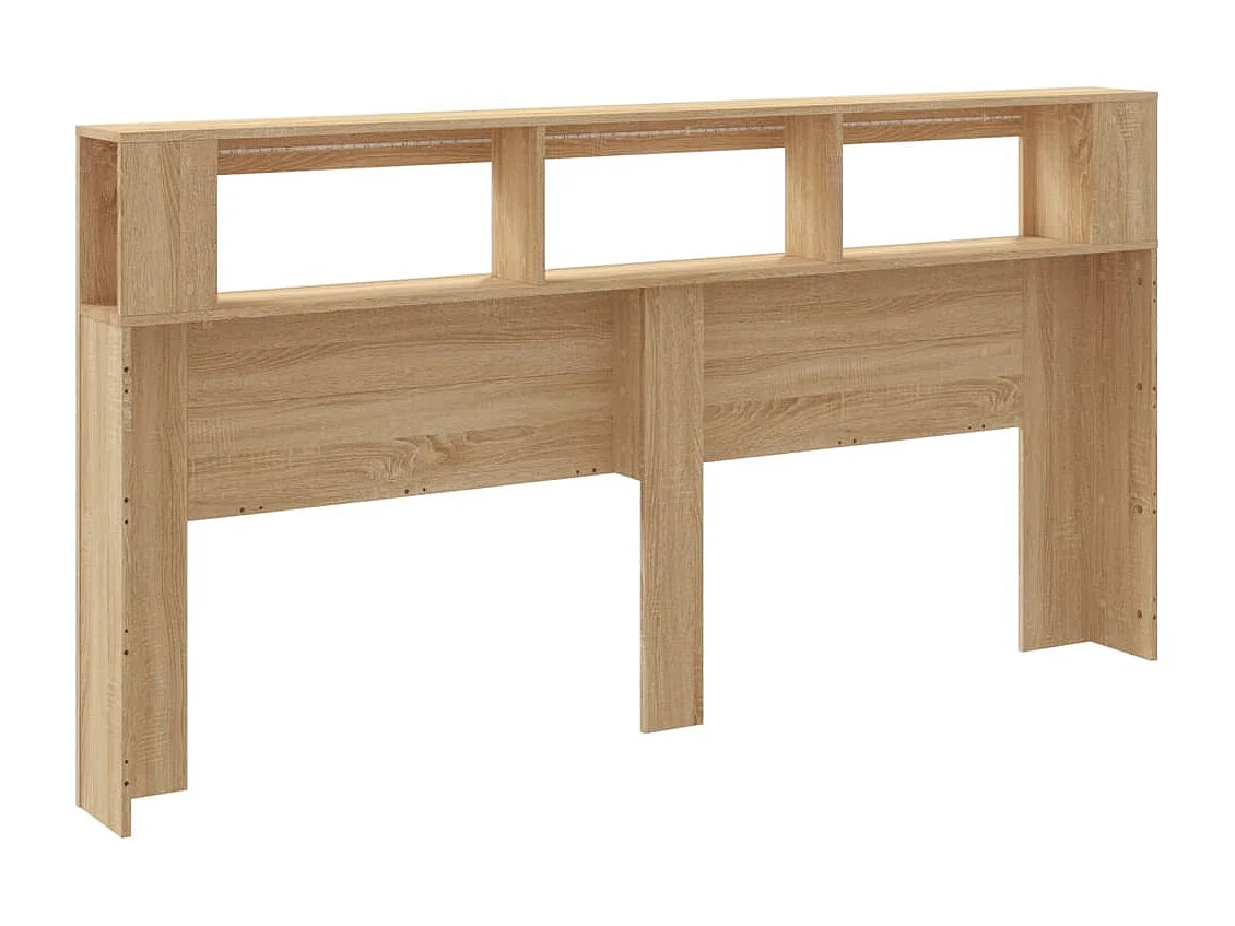 Tête de lit à LED chêne sonoma 200x18,5x103,5cm bois ingénierie