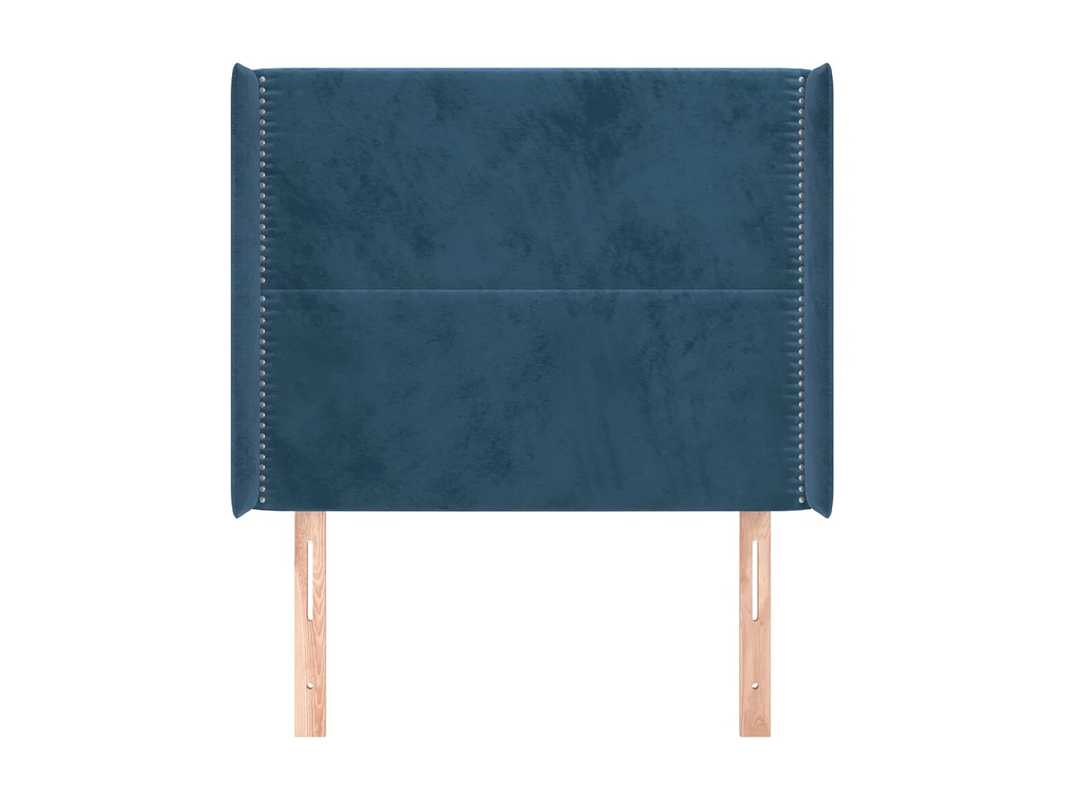 Tête de lit avec oreilles Bleu foncé 83x16x118/128 cm Velours