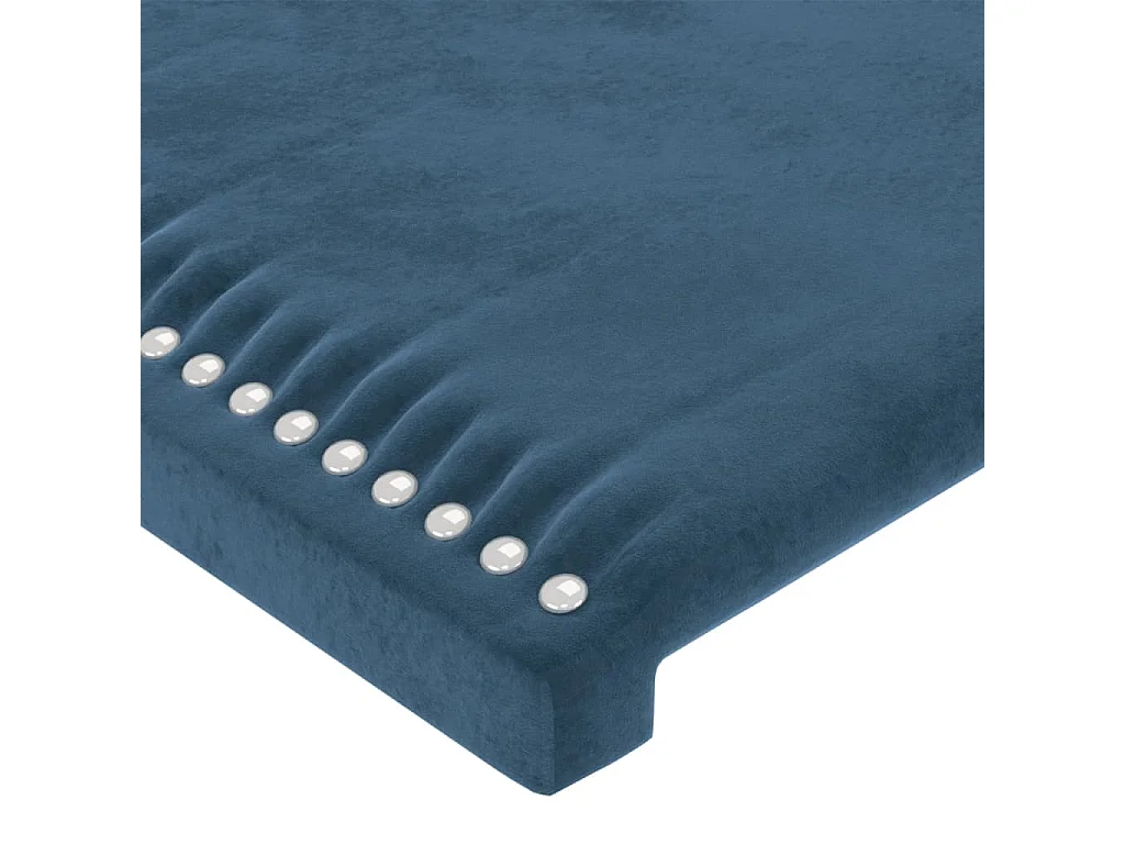Tête de lit avec oreilles Bleu foncé 83x16x118/128 cm Velours