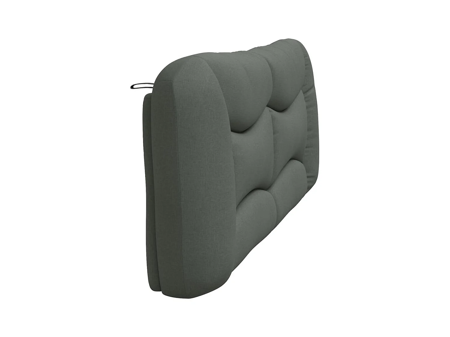 Cabecero de cama acolchado tela gris oscuro 200 cm