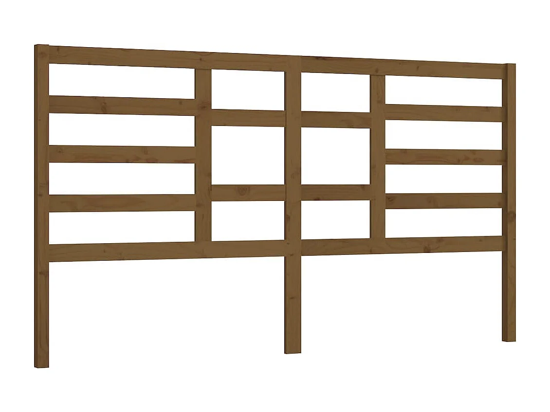 Tête de lit Marron miel 206x4x104 cm Bois massif de pin