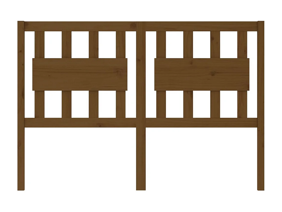 Cabeceira de cama 125,5x4x100 cm pinho maciço castanho mel