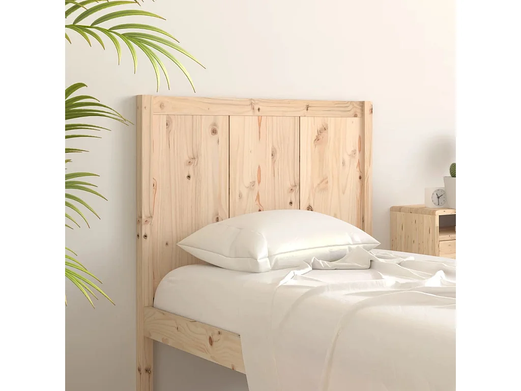 Cabecero de cama madera maciza de pino 80,5x4x100 cm