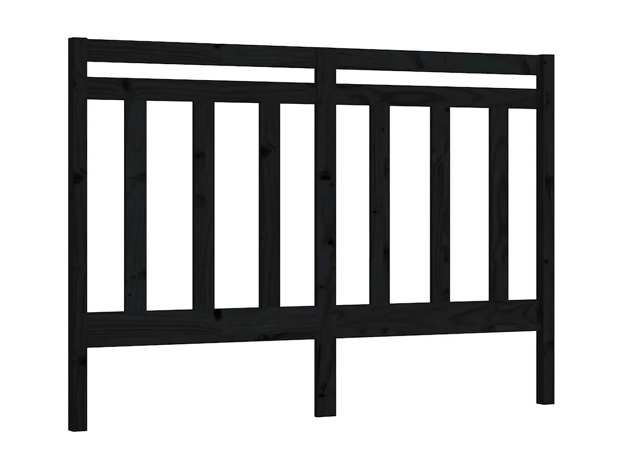 Hoofdbord 156x4x100 cm massief grenenhout zwart