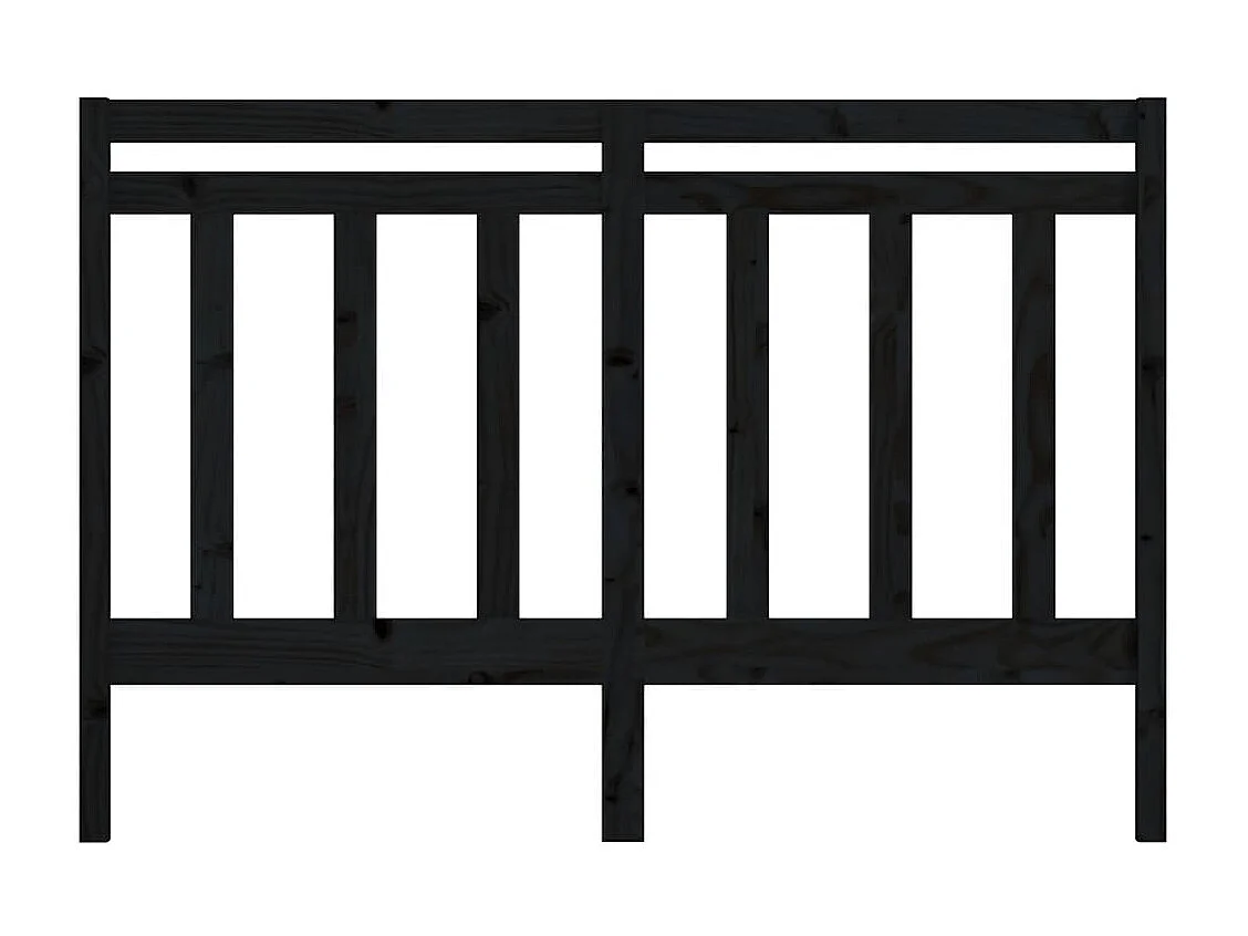 Cabeceira de cama 156x4x100 cm pinho maciço preto
