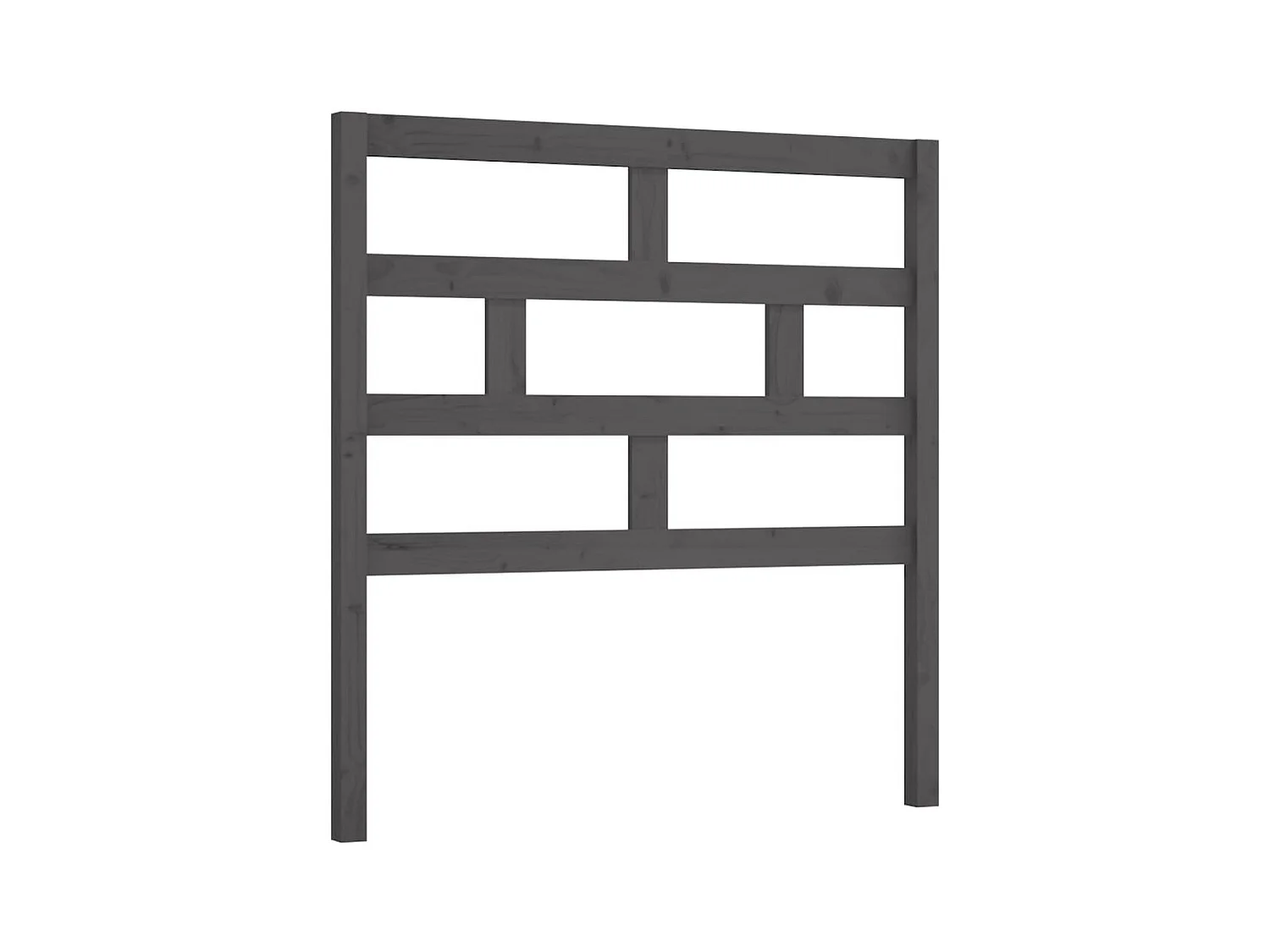 Cabecero de cama madera maciza de pino gris 106x4x100 cm