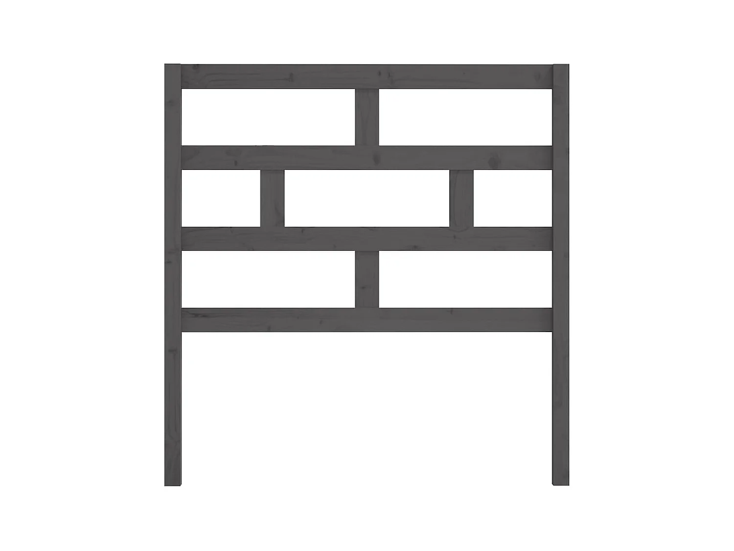 Cabecero de cama madera maciza de pino gris 106x4x100 cm