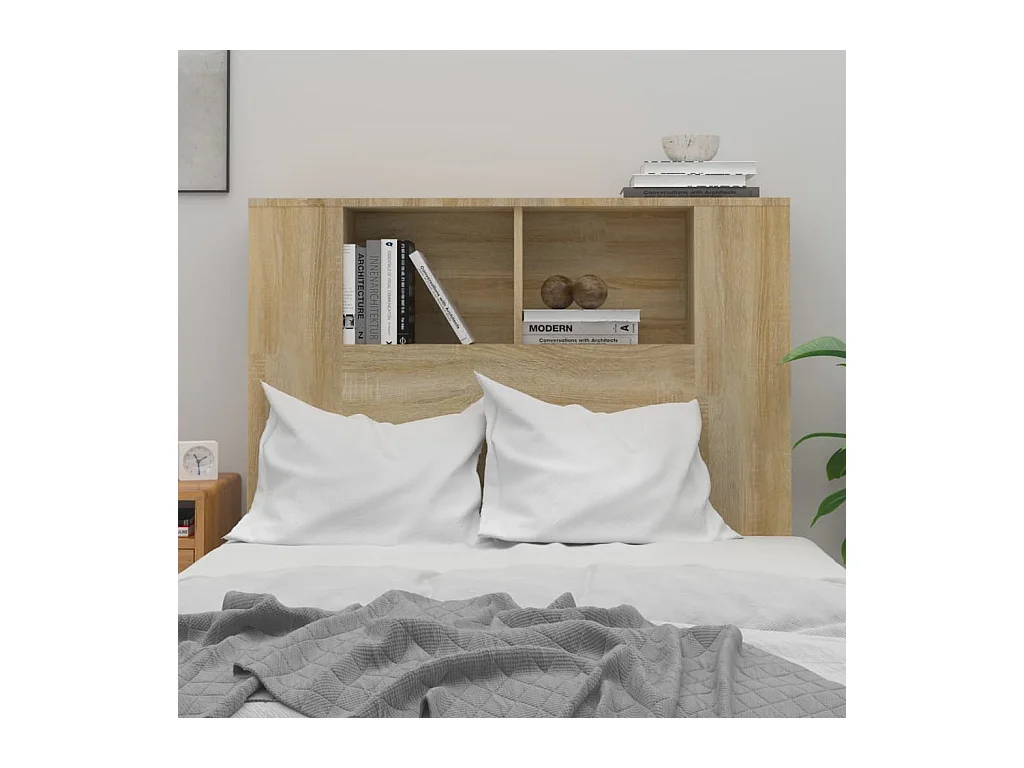Armoire de tête de lit Chêne sonoma 100x18,5x104,5 cm
