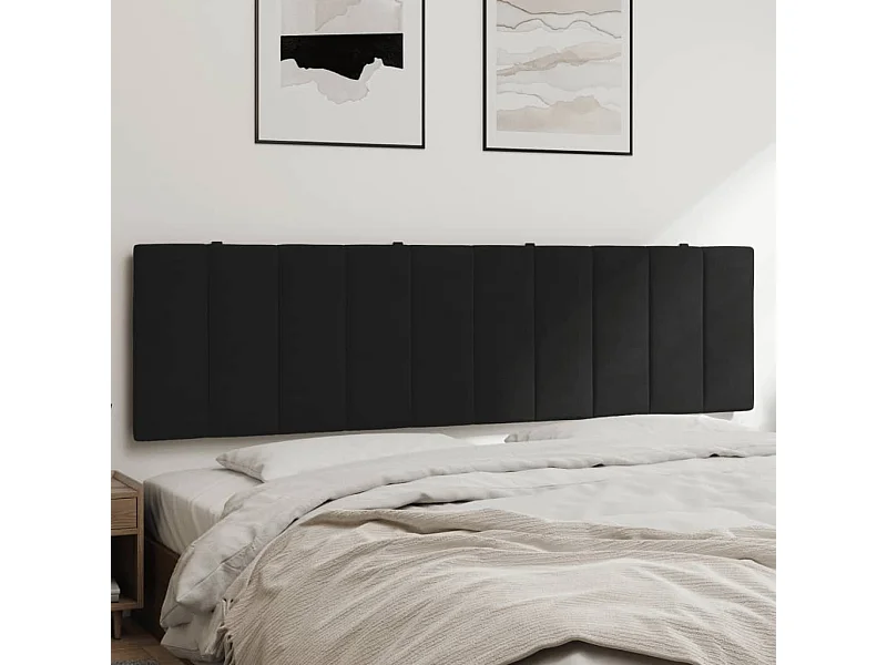 Hoofdbordkussen "Hanko" 180 cm fluweel zwart