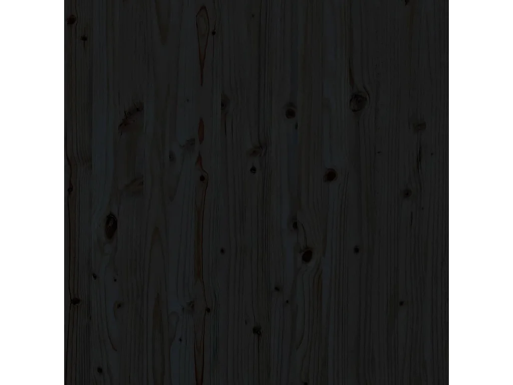 Cabecero de cama de pared madera maciza pino negro 96x3x91,5 cm