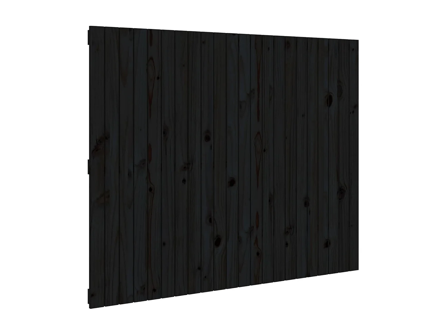 Tête de lit murale Noir 140x3x110 cm Bois massif de pin