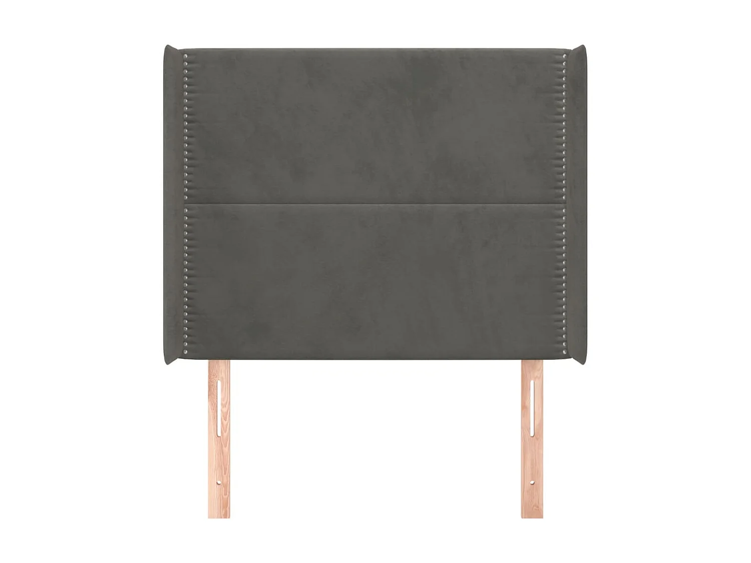 Tête de lit avec oreilles Gris foncé 93x16x118/128 cm Velours
