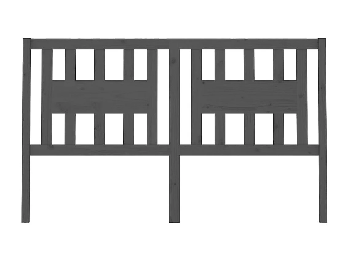 Tête de lit Gris 166x4x100 cm Bois massif de pin