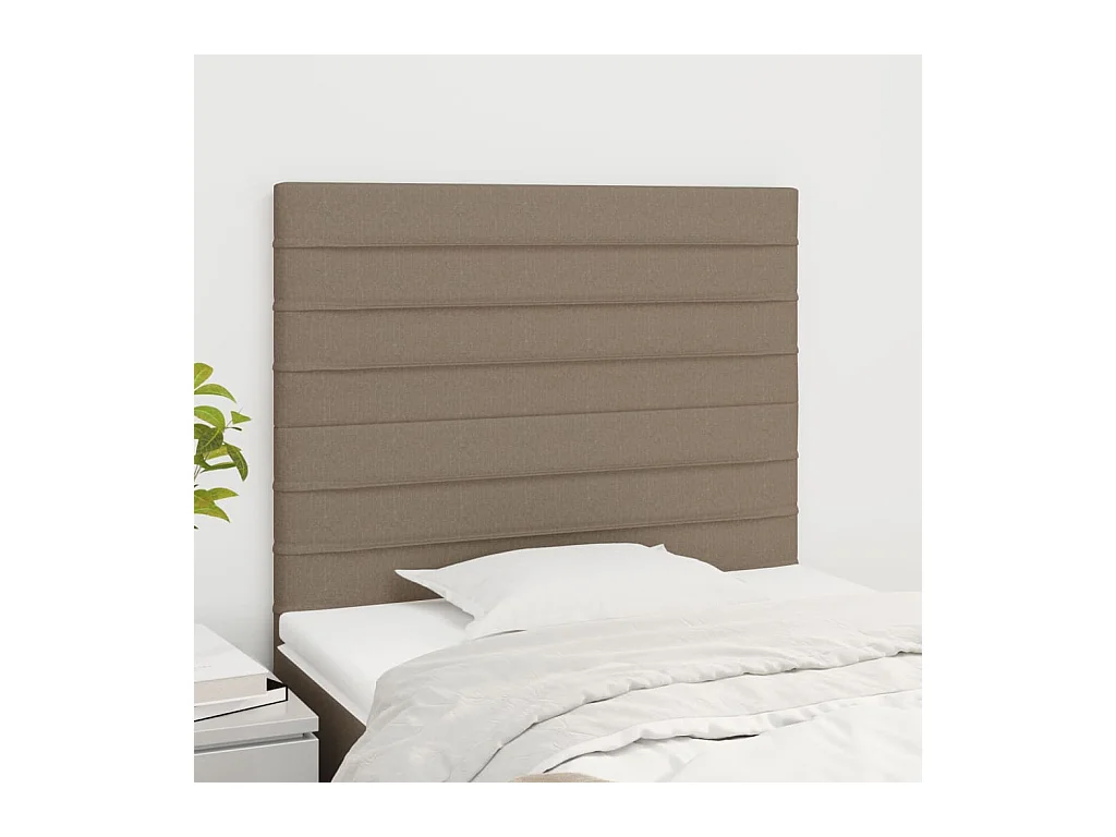 Tête de lit 2 pièces Taupe 100x5x78/88 cm Tissu