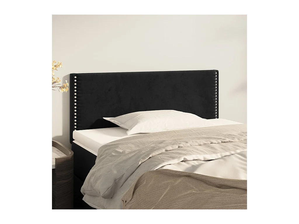 Tête de lit Noir 80x5x78/88 cm Velours