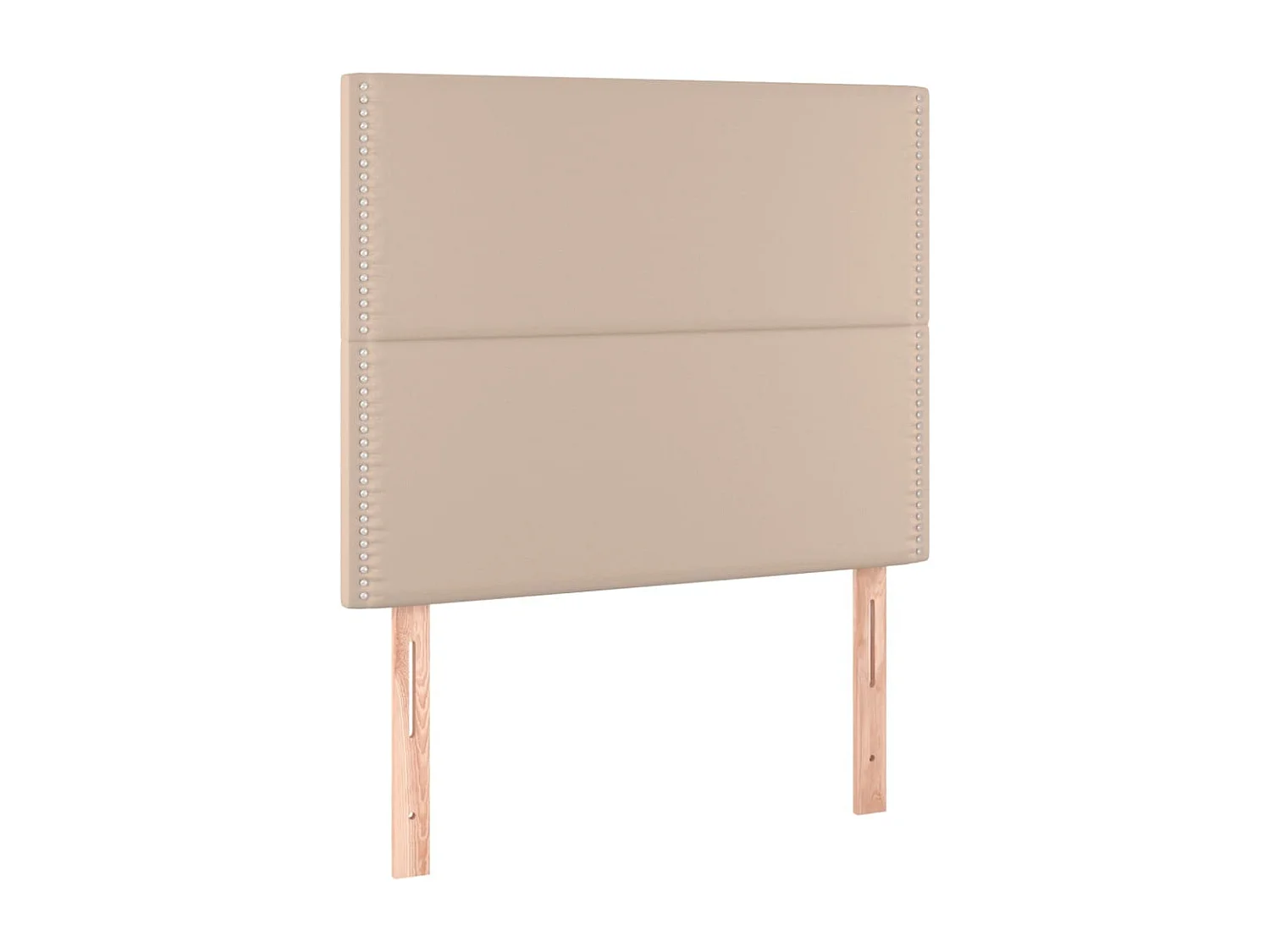 Hoofdborden 2 st 100x5x78/88 cm kunstleer cappuccinokleurig