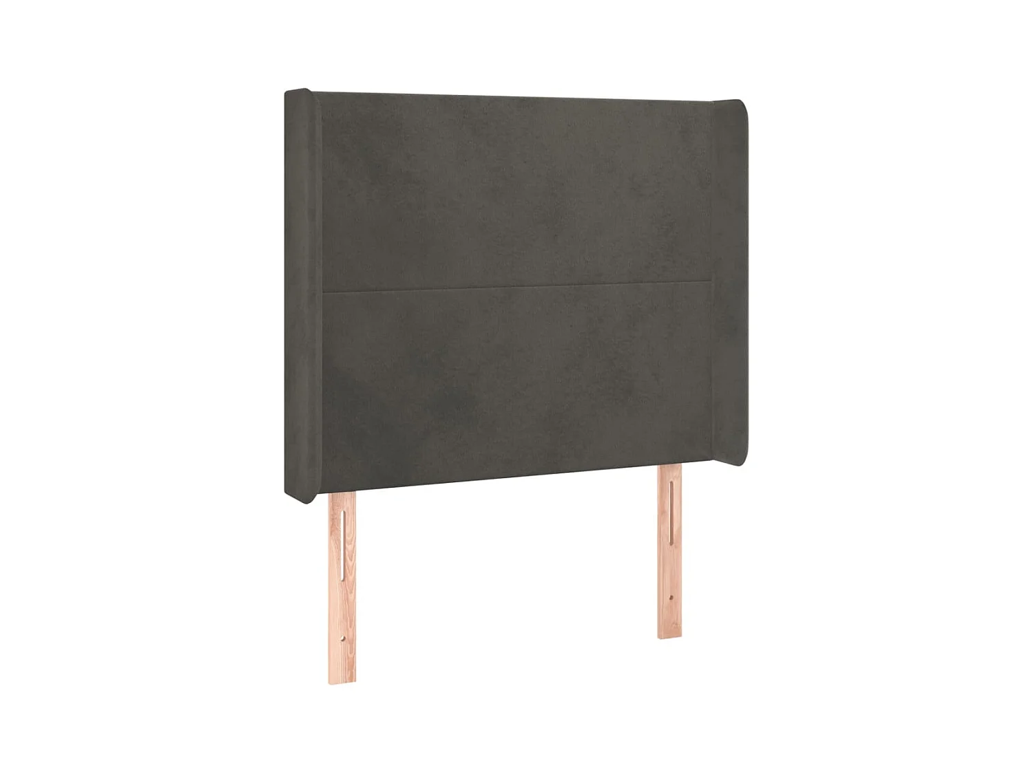 Hoofdbord met randen 103x16x118/128 cm fluweel donkergrijs