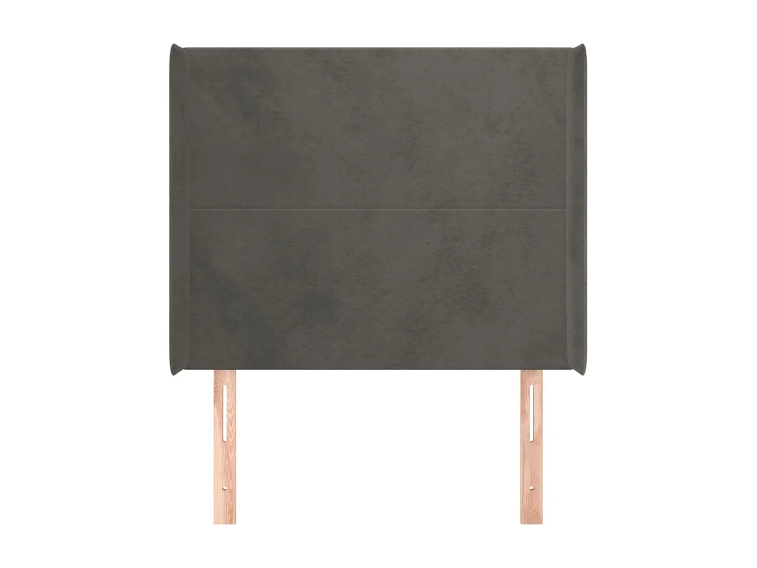 Cabeceira cama c/ abas veludo 103x16x118/128 cm cinzento-escuro