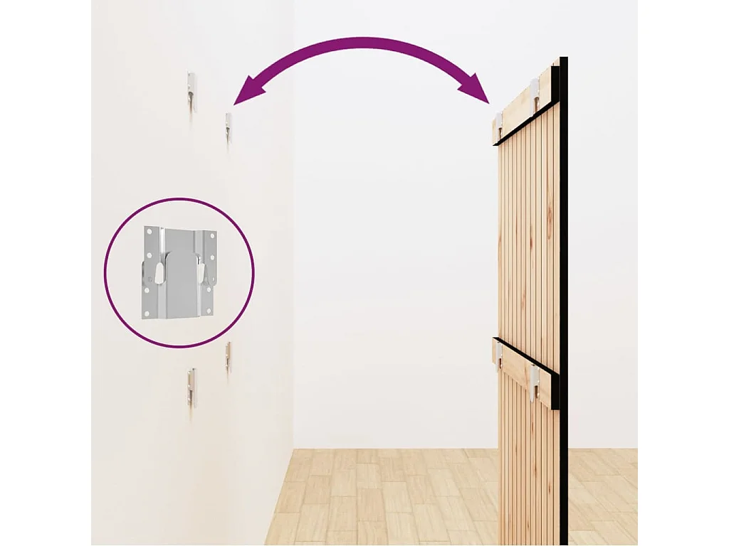 Tête de lit murale Noir 82,5x3x110 cm Bois massif de pin