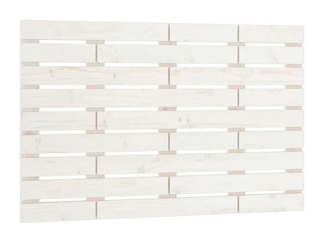 Hoofdbord wandmontage 106x3x63 cm massief grenenhout wit