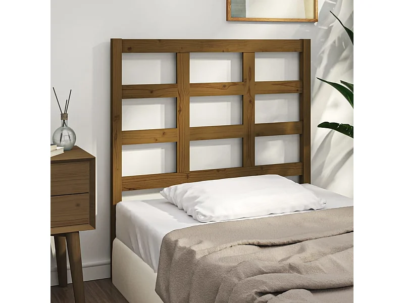 Cabeceira de cama 95,5x4x100 cm pinho maciço castanho mel