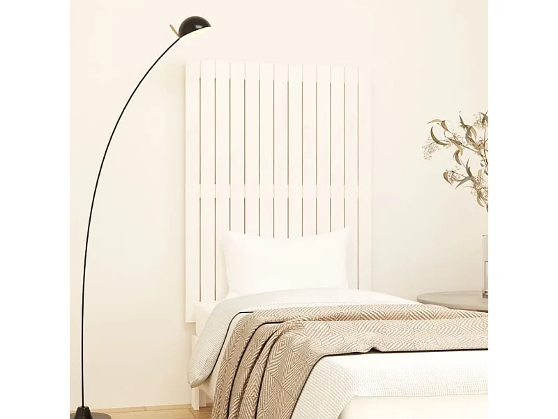 Tête de lit murale Blanc 82,5x3x110 cm Bois massif de pin